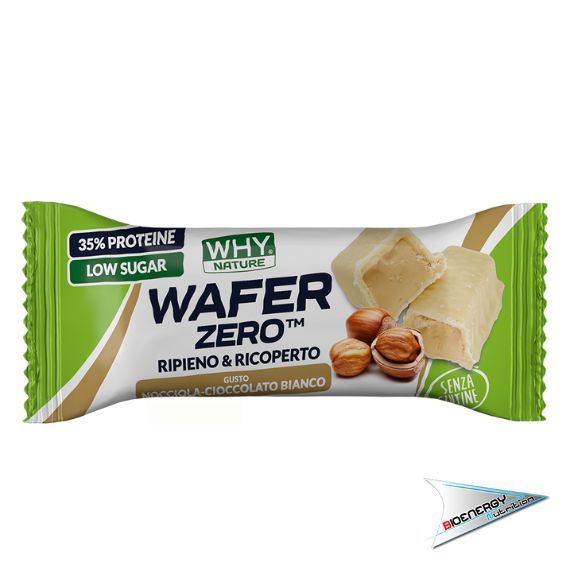 Why-WAFER ZERO (Conf. 24 barrette da 35 gr)   Nocciola e Cioccolato Bianco  